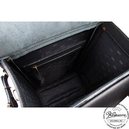 Мужской кожаный рюкзак "Легион" (чёрный)