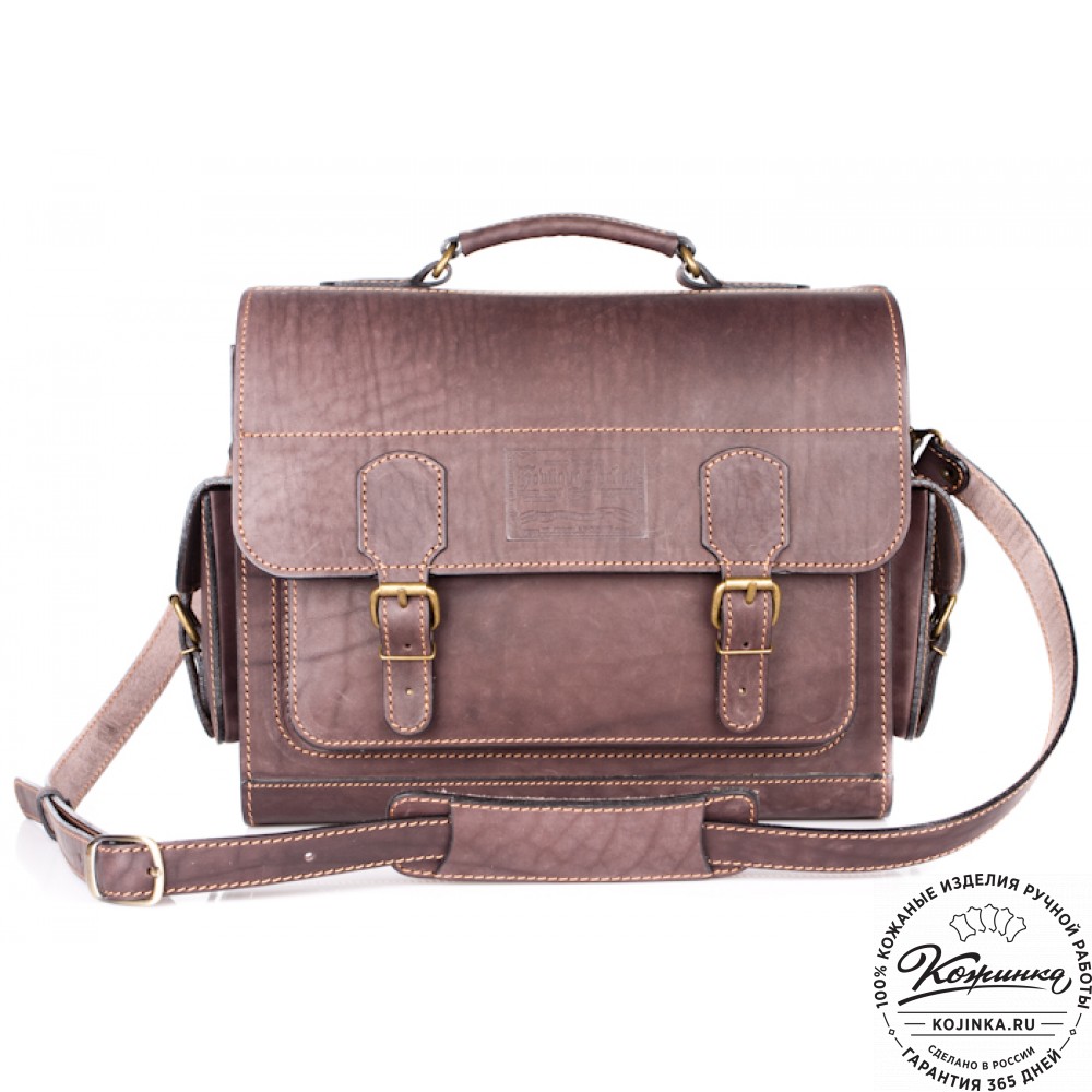 Кожаный портфель "Вояджер" (коричневый)
