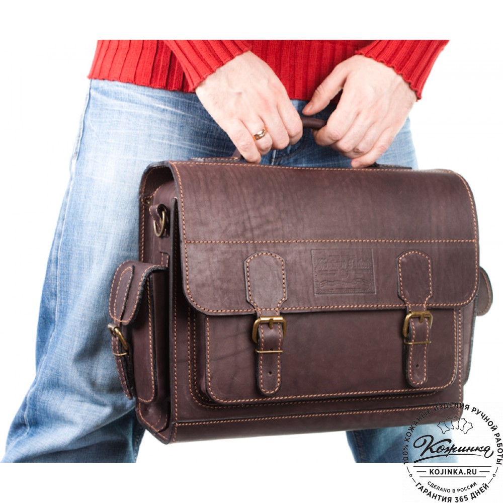 Кожаный портфель "Вояджер" (коричневый)