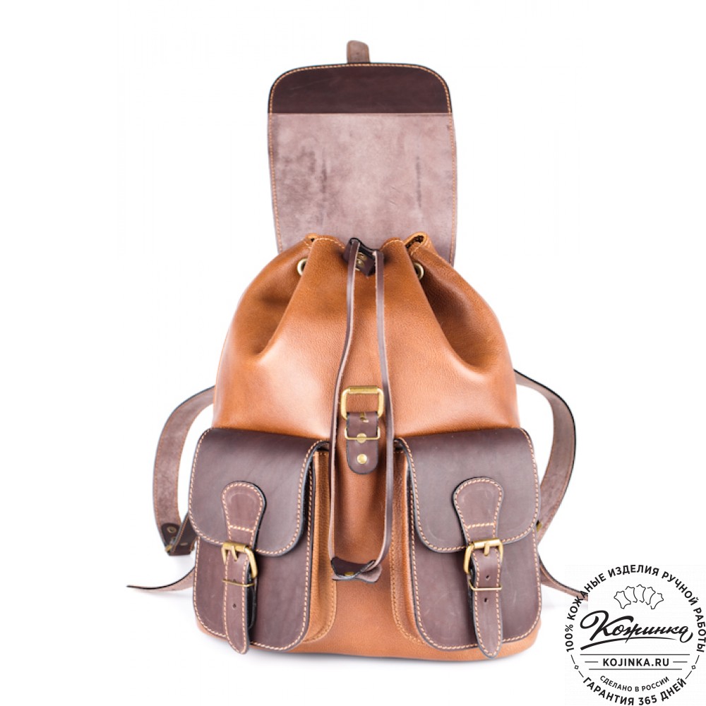 Кожаный рюкзак "Классик 2" (коричневый)