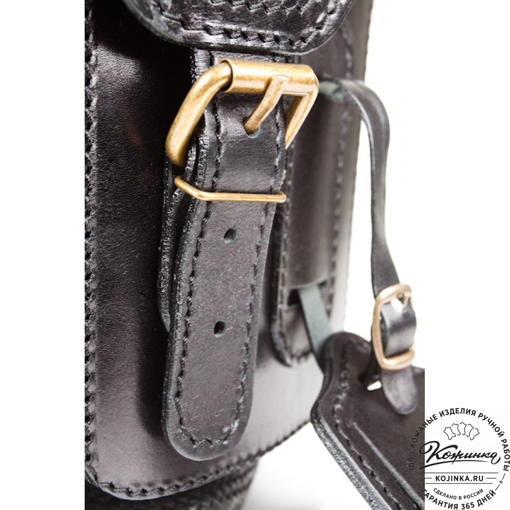 Кожаный рюкзак "Стиль 1" (чёрный)