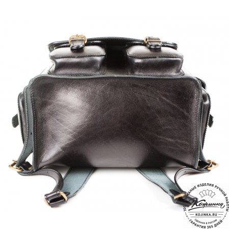 Кожаный рюкзак "Пехотинец" (чёрный)