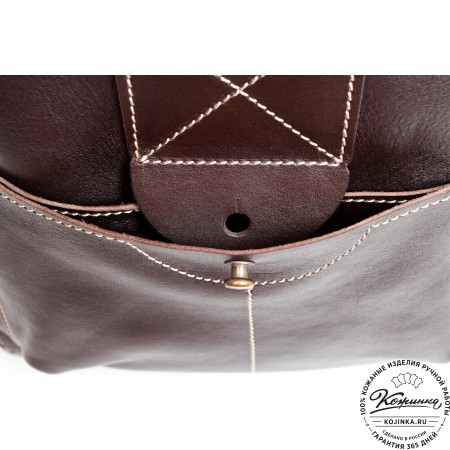 Кожаный рюкзак "Спэйс" (темно-коричневый)