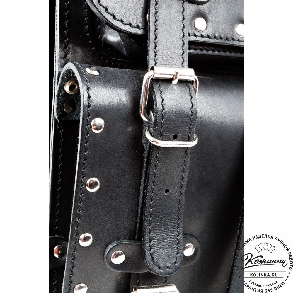 Мужской кожаный рюкзак "Легион-Харлей" (черный)
