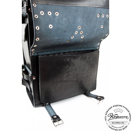 Мужской кожаный рюкзак "Легион-Харлей" (черный)