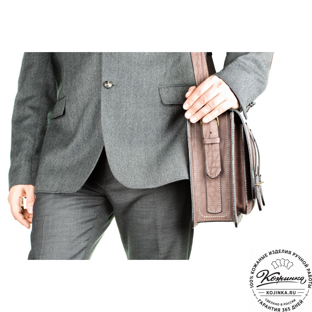 Кожаный портфель "Француз" (коричневый)