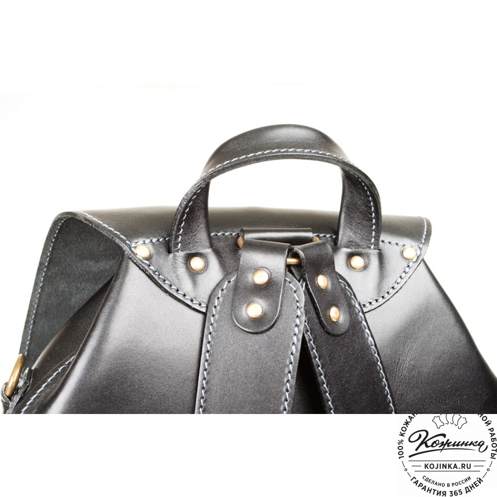 Кожаный рюкзак "Кэмэл" (чёрный)