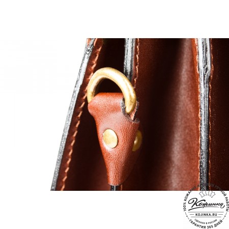 Кожаный деловой портфель "Адвокат-2" (коричневый)