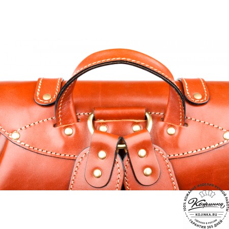 Кожаный рюкзак "Пехотинец" (Рыжий)
