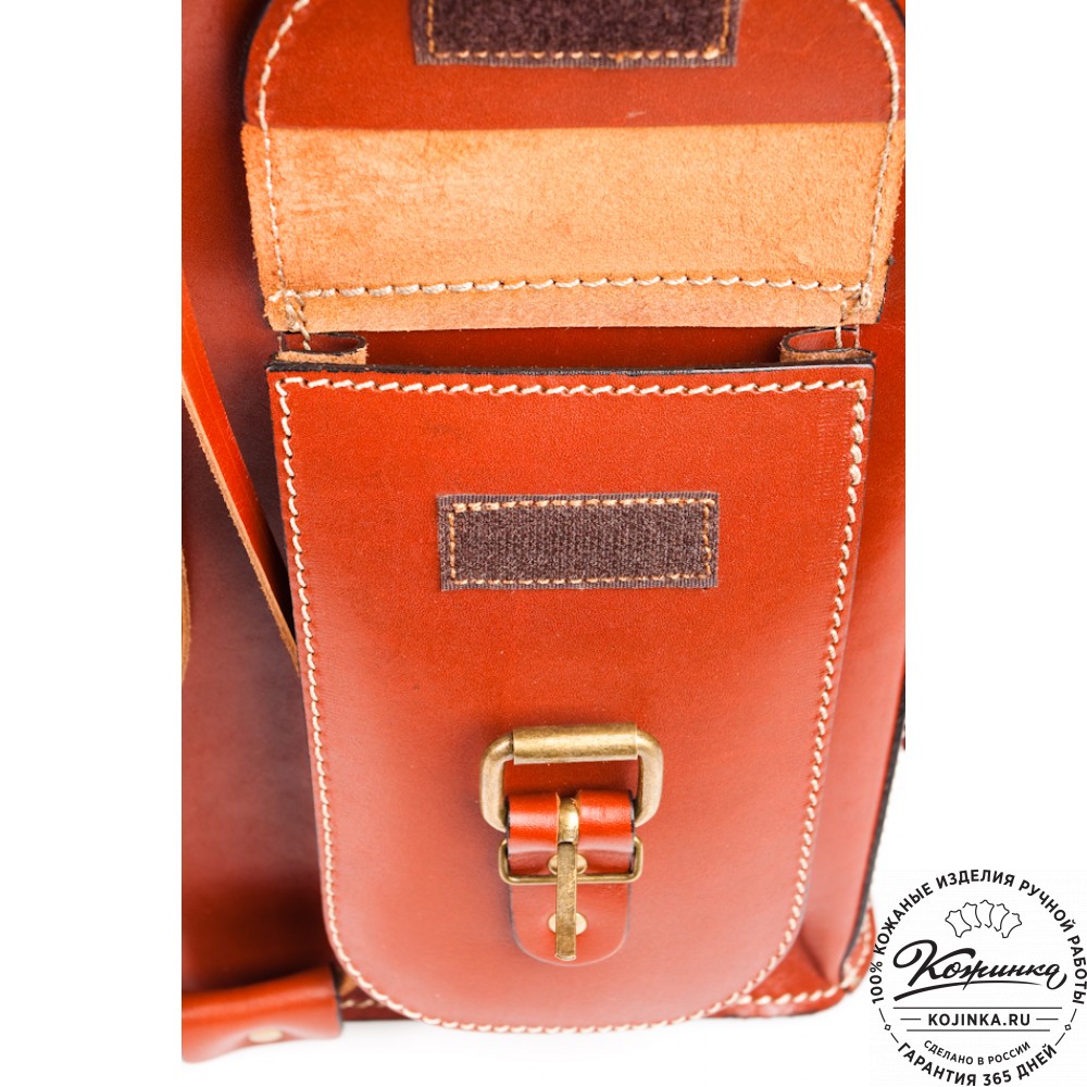 Кожаный рюкзак "Пехотинец" (Рыжий)