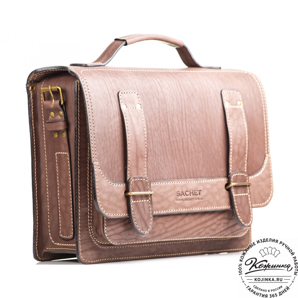 Кожаный портфель "Француз" (коричневый)