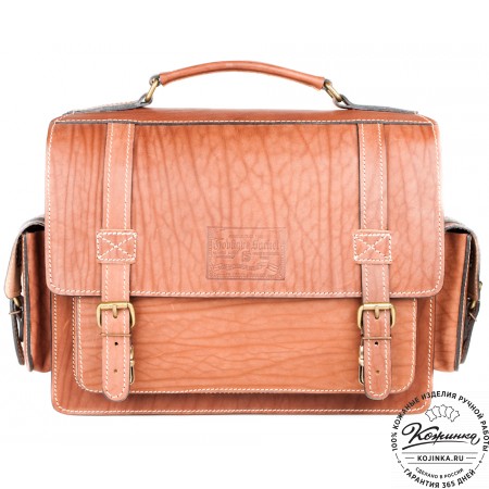 Кожаный портфель "Трансформер" (рыжий)