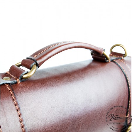 Деловой кожаный портфель "Увертюра" (коричневый)