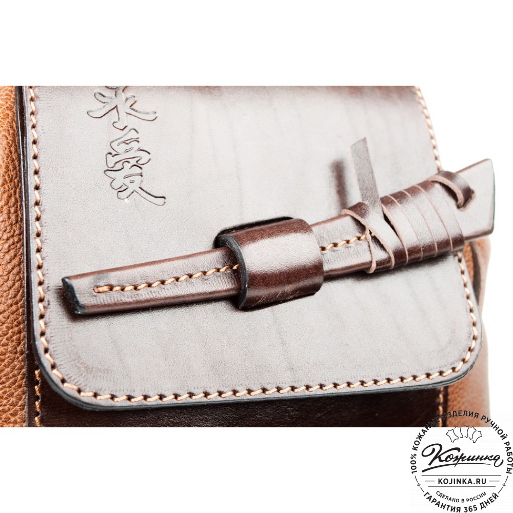 Женский кожаный рюкзак "Гейша" (коричневый)