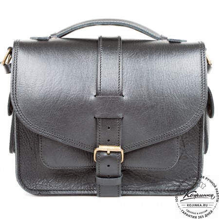 Кожаная  сумка "Виктория" (черная)