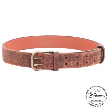 Кожаный мужской ремень "Адам" (эксклюзив)