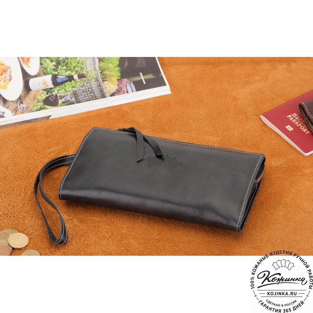 Кожаный клатч  Москва (черный)
