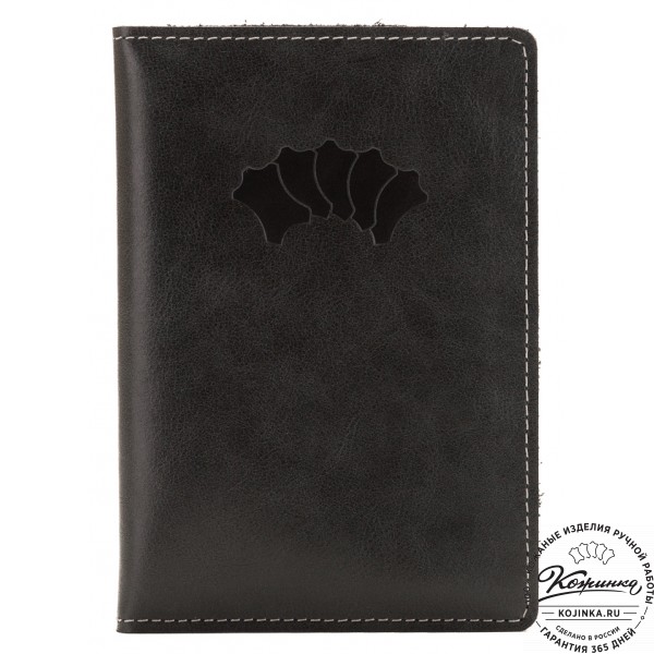 Кожаный бумажник водителя Турин (черный). фото 1