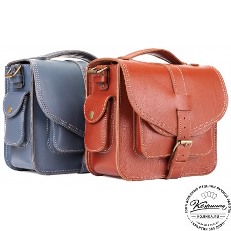 Кожаная  сумка "Виктория" (рыжая)