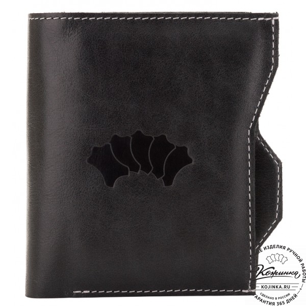 Кожаное портмоне "Лондон" (черное). фото 1